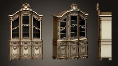 Cupboard (Showcase for the catalog of sketches of furniture of the 16th century CUPBOARD0067 LouisXVIfurniture239 variant1, SHK_0172) 3D models for cnc