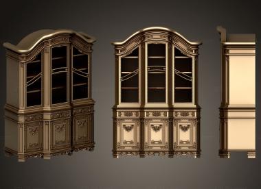 Cupboard (Showcase for the catalog of sketches of furniture of the 16th century CUPBOARD0067 LouisXVIfurniture239 variant2, SHK_0173) 3D models for cnc