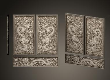 Cupboard (Facade with dragon version1, SHK_0176) 3D models for cnc