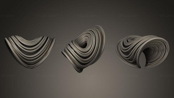 Geometric shapes (Strange Attractor 3 Scroll Unified Chaotic 3, SHPGM_0106) 3D models for cnc