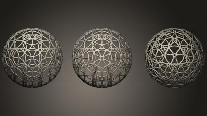 Geometric shapes (Alpha Omega Existence Stable98, SHPGM_0272) 3D models for cnc