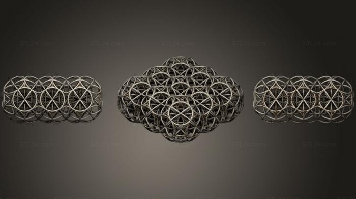 Формы геометрические (Центр разума вселенной семя жизни дао куа, SHPGM_0332) 3D модель для ЧПУ станка