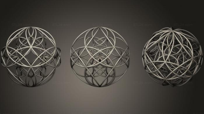 Geometric shapes (Cube Dark male 4d 1x, SHPGM_0356) 3D models for cnc