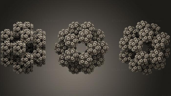 Geometric shapes (Dodecahedral gasket level 3, SHPGM_0392) 3D models for cnc