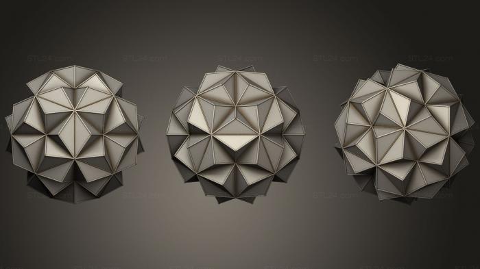 Geometric shapes (Dodecahedron Stellated type 2, SHPGM_0395) 3D models for cnc