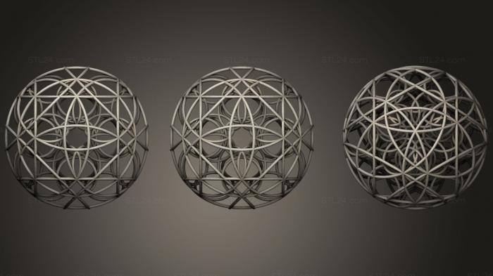 Geometric shapes (Earth Dark Female 2x 6d, SHPGM_0399) 3D models for cnc