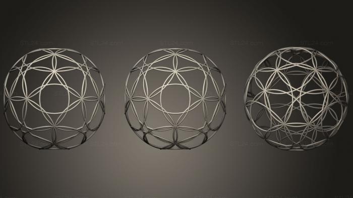 Geometric shapes (F8 Flower 3d 1x Cube, SHPGM_0421) 3D models for cnc