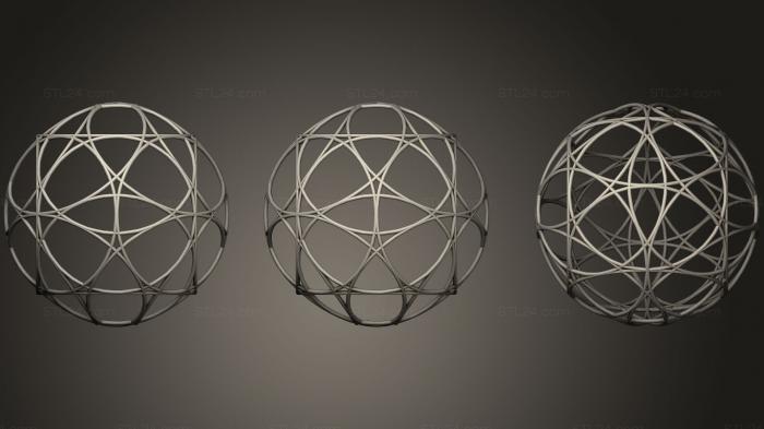 Geometric shapes (hexahedron octahedron variations2, SHPGM_0506) 3D models for cnc