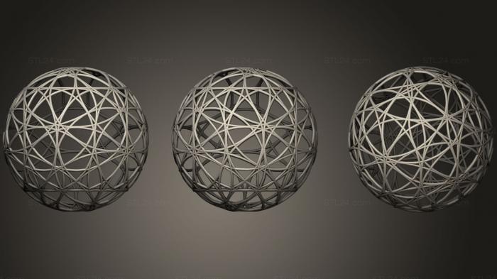 Geometric shapes (hexahedron octahedron variations4, SHPGM_0508) 3D models for cnc