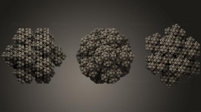 Geometric shapes (Icosahedral gasket stage 4, SHPGM_0521) 3D models for cnc