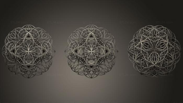 Geometric shapes (mind universe radiation 4d cymatics 6d solid, SHPGM_0690) 3D models for cnc
