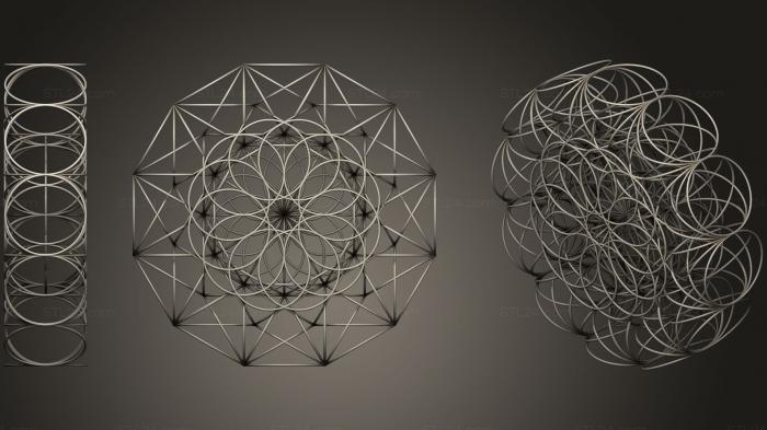 Geometric shapes (Moes birth of the cube, SHPGM_0694) 3D models for cnc
