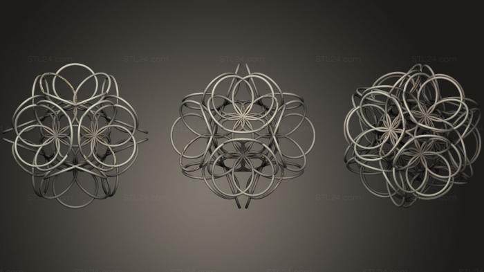 Формы геометрические (Радиационный цветок сливы, SHPGM_0747) 3D модель для ЧПУ станка