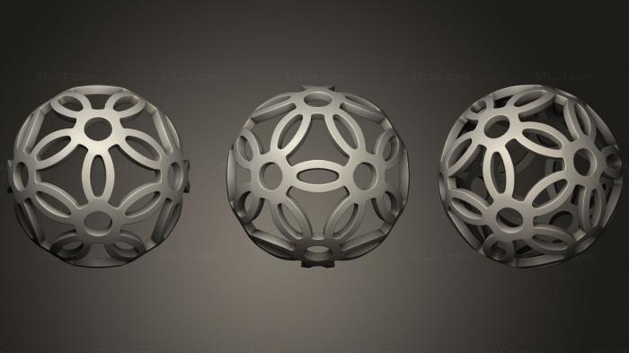 Geometric shapes (Symmetrical Abstract Ball, SHPGM_0804) 3D models for cnc