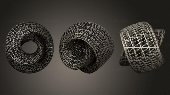 Geometric shapes (Parametric Art Mobius Truss Lampshade, SHPGM_0885) 3D models for cnc