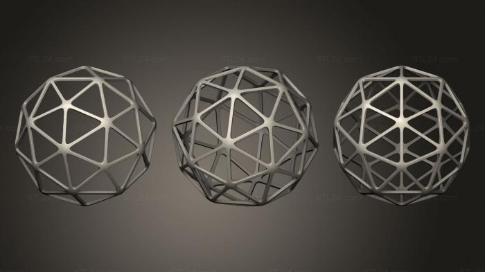 Geometric shapes (Pentakis Dodecahedron, SHPGM_0888) 3D models for cnc