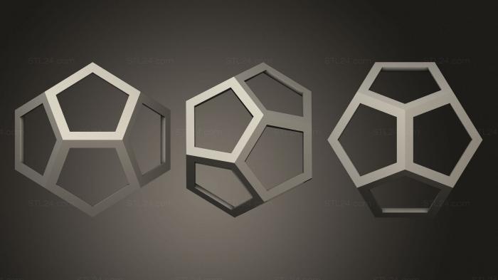 Geometric shapes (Simple Dodecahedron, SHPGM_0901) 3D models for cnc