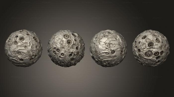 Geometric shapes (Exoplanet moon worm, SHPGM_1006) 3D models for cnc