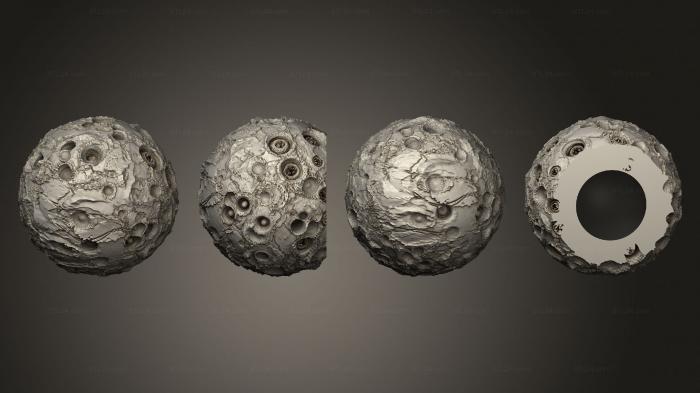 Geometric shapes (Exoplanet moon worm, SHPGM_1030) 3D models for cnc