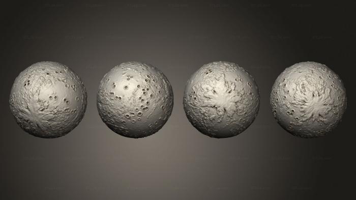 Geometric shapes (Exoplanet planet impacted, SHPGM_1060) 3D models for cnc