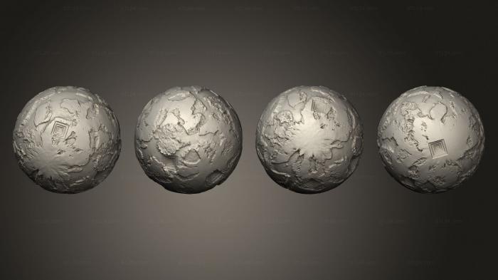 Geometric shapes (Exoplanet planet mined, SHPGM_1068) 3D models for cnc