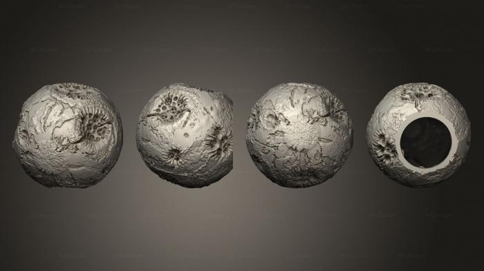 Geometric shapes (Exoplanet planet bombarded, SHPGM_1081) 3D models for cnc