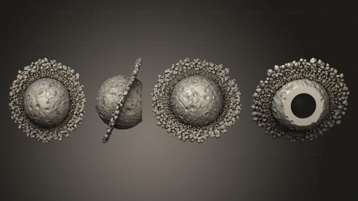 Geometric shapes (Exoplanet ringedmoon 08, SHPGM_1124) 3D models for cnc