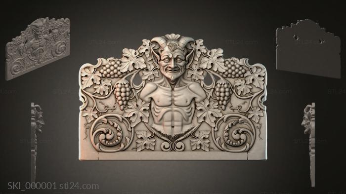 Кровати (SKI_000001) 3D модель для ЧПУ станка