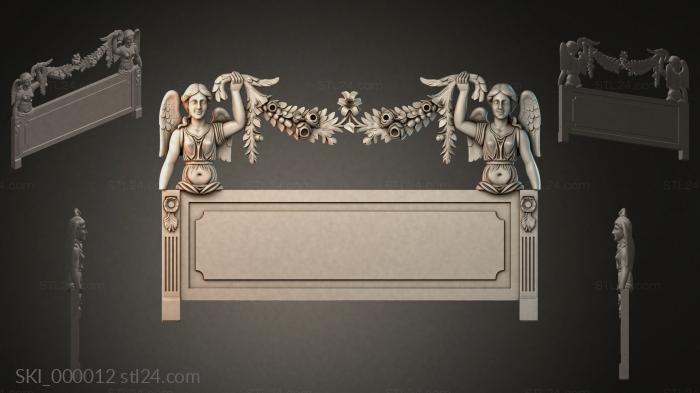 Кровати (SKI_000012) 3D модель для ЧПУ станка