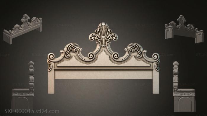 Кровати (SKI_000015) 3D модель для ЧПУ станка
