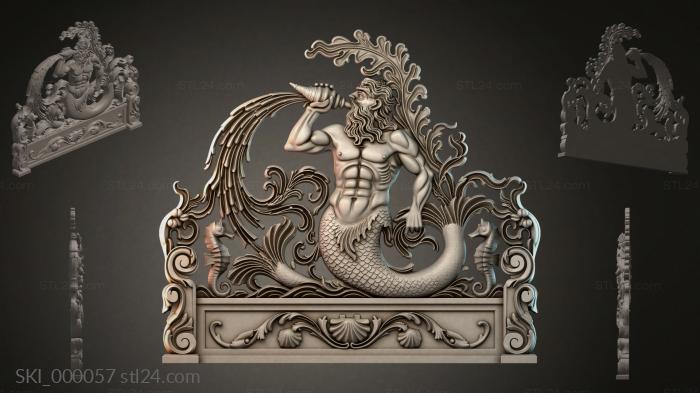 Кровати (SKI_000057) 3D модель для ЧПУ станка