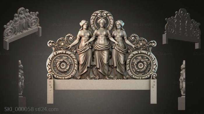 Кровати (SKI_000058) 3D модель для ЧПУ станка