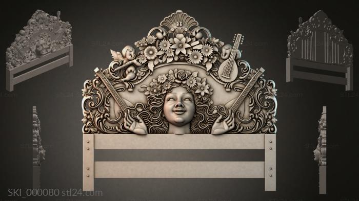 Кровати (SKI_000080) 3D модель для ЧПУ станка