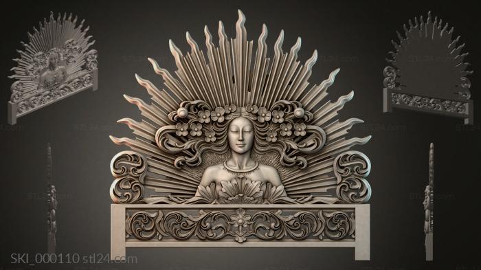 Кровати (SKI_000110) 3D модель для ЧПУ станка