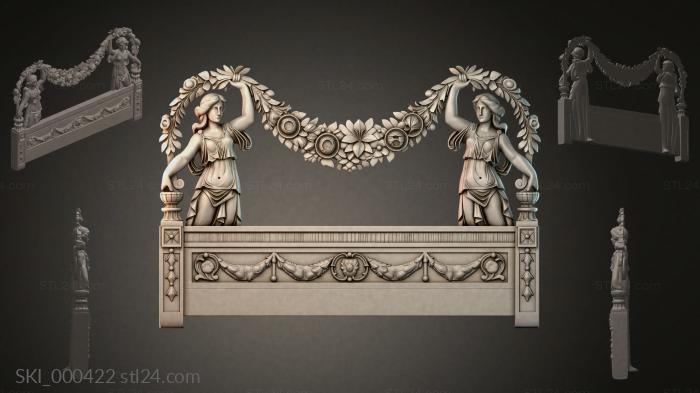 Кровати (SKI_000422) 3D модель для ЧПУ станка