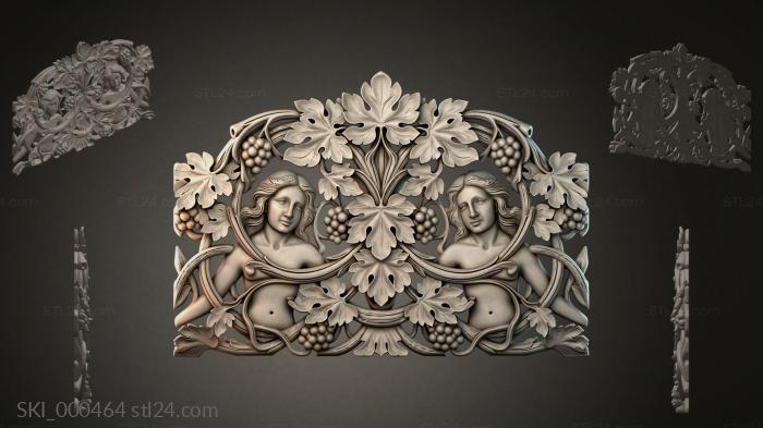 Кровати (SKI_000464) 3D модель для ЧПУ станка