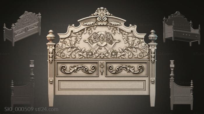 Кровати (SKI_000509) 3D модель для ЧПУ станка