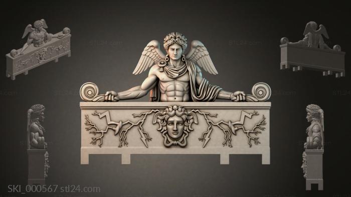 Кровати (SKI_000567) 3D модель для ЧПУ станка