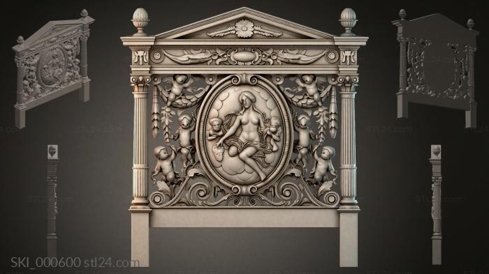 Кровати (SKI_000600) 3D модель для ЧПУ станка