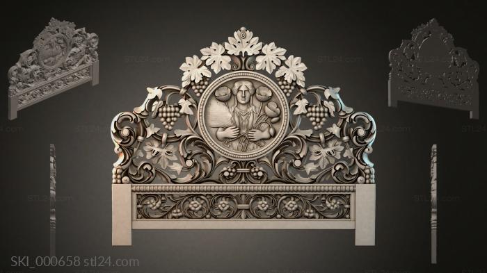 Кровати (SKI_000658) 3D модель для ЧПУ станка