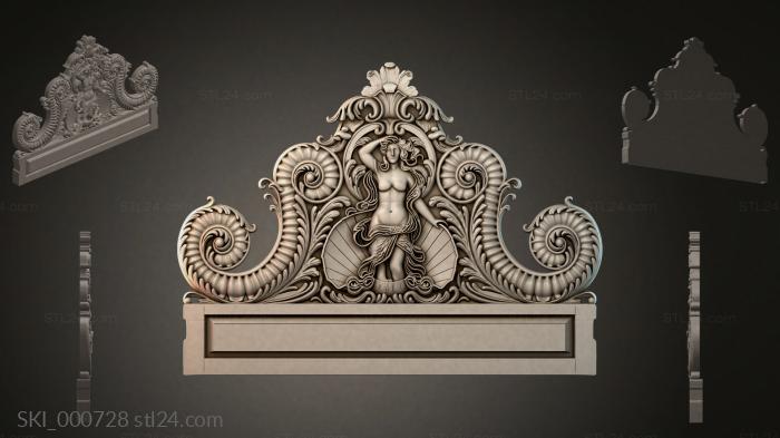 Кровати (SKI_000728) 3D модель для ЧПУ станка