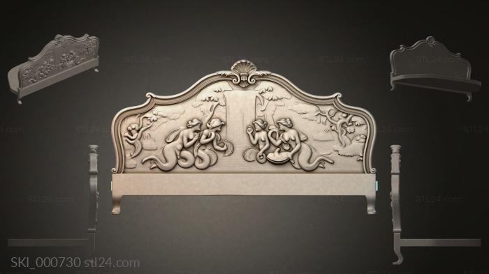Кровати (SKI_000730) 3D модель для ЧПУ станка