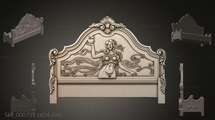 Кровати (SKI_000751) 3D модель для ЧПУ станка