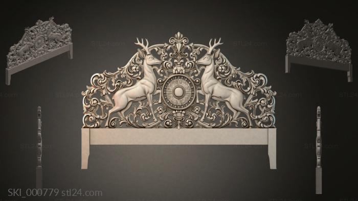 Кровати (SKI_000779) 3D модель для ЧПУ станка