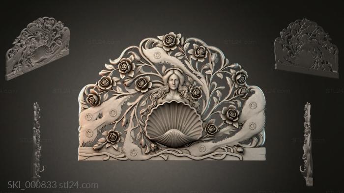 Кровати (SKI_000833) 3D модель для ЧПУ станка