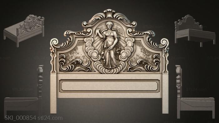 Кровати (SKI_000854) 3D модель для ЧПУ станка