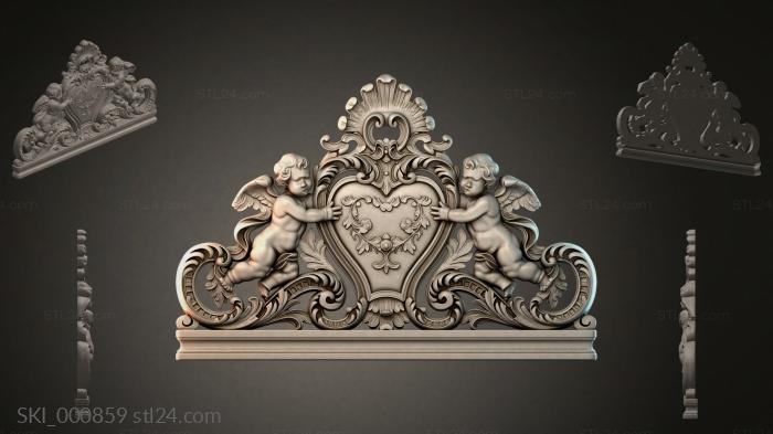 Кровати (SKI_000859) 3D модель для ЧПУ станка