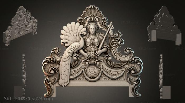 Кровати (SKI_000871) 3D модель для ЧПУ станка