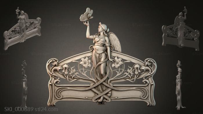 Кровати (SKI_000889) 3D модель для ЧПУ станка