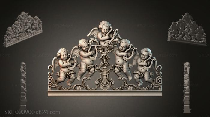 Кровати (SKI_000900) 3D модель для ЧПУ станка